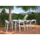 Garden chair Garbar Ona White Red polypropylene 56 x 79 x 52 cm 56 x 52 x 79 cm 4 Units (4 Pieces)-7