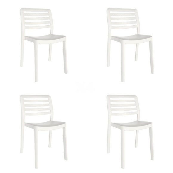 Garden chair Garbar Wind White polypropylene 50 x 78 x 54 cm 50 x 54 x 78 cm 4 Units (4 Pieces)-0