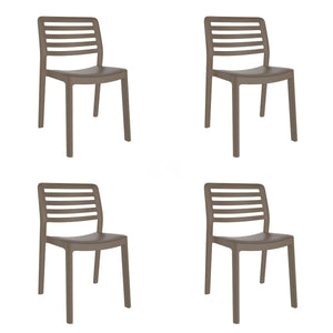 Garden chair Garbar Wind Brown Chocolate polypropylene 50 x 78 x 54 cm 50 x 54 x 78 cm 4 Units (4 Pieces)-0