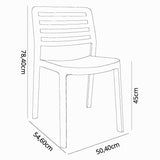 Garden chair Garbar Wind Brown Chocolate polypropylene 50 x 78 x 54 cm 50 x 54 x 78 cm 4 Units (4 Pieces)-6