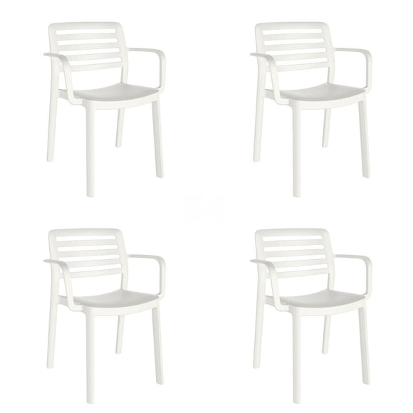 Garden chair Garbar Wind White polypropylene 58 x 78 x 54 cm 58 x 54 x 78 cm 4 Units (4 Pieces)-0