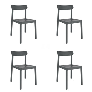 Garden chair Garbar Elba Dark grey polypropylene 50 x 53 x 80 cm 4 Units (4 Pieces)-0