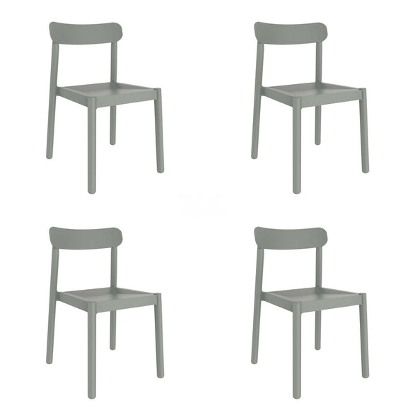 Garden chair Garbar Elba Grey polypropylene 50 x 53 x 80 cm 4 Units (4 Pieces)-0