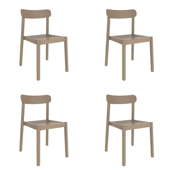 Garden chair Garbar Elba Beige Sand polypropylene 50 x 53 x 80 cm 4 Units (4 Pieces)-0