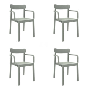 Garden chair Garbar Elba Grey polypropylene 56 x 53 x 80 cm 4 Units (4 Pieces)-0