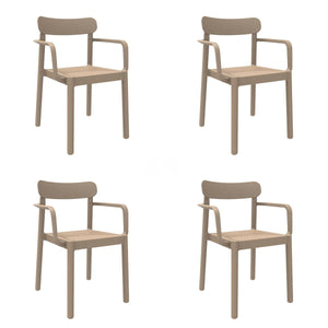 Garden chair Garbar Elba Beige polypropylene 56 x 80 x 53 cm (4 Units)-0