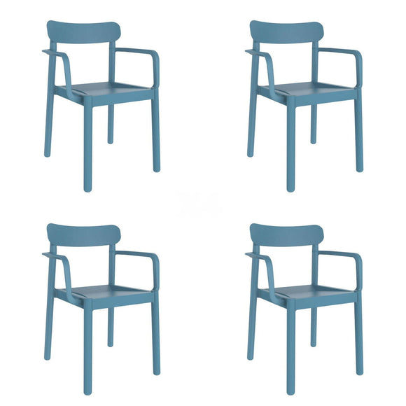 Garden chair Garbar Elba Blue polypropylene 56 x 53 x 80 cm 4 Units (4 Pieces)-0