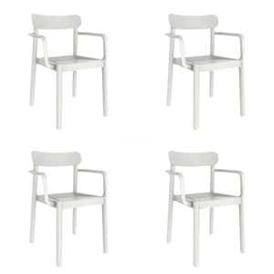 Garden chair Garbar Elba White polypropylene 56 x 53 x 80 cm 4 Units (4 Pieces)-0