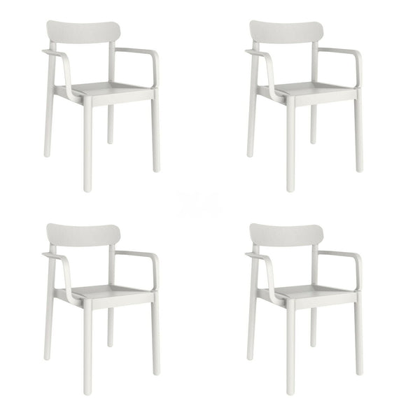 Garden chair Garbar Elba White polypropylene 56 x 53 x 80 cm 4 Units (4 Pieces)-0