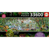 Puzzle Educa 16066.0 The Wild Life (FR) 33600 Pieces 570 x 157 cm-2