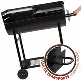 Coal Barbecue with Wheels Aktive Plastic Enamelled Metal 97 x 96 x 42 cm Black-3