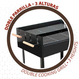 Coal Barbecue with Wheels Aktive Enamelled Metal 100,5 x 88,5 x 40 cm Black-5