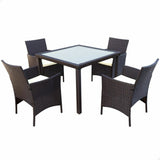 Table set with 4 chairs Aktive 100 x 100 x 75 cm-0