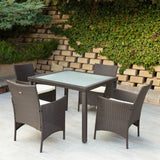 Table set with 4 chairs Aktive 100 x 100 x 75 cm-3
