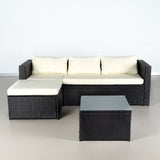 Garden furniture Aktive 3-Seater Sofa Side table 203 x 125 x 64 cm-5