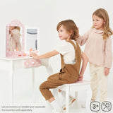 Dressing Table with Stool Teamson Pink White Spots 63 x 100 x 29 cm-5