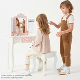 Dressing Table with Stool Teamson Pink White Spots 63 x 100 x 29 cm-2