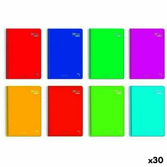 Set of exercise books Pacsa XTRA Din A4 80 Sheets 21,5 x 31,5 cm 5 Pieces (30 Units)-0