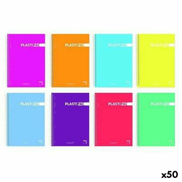 Set of exercise books Pacsa PLASTIPAC Quarto 80 Sheets 5 Pieces (50 Units)-0