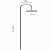 Shower Rose Rousseau HERA Black ABS-2