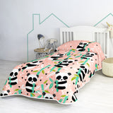 Bedspread (quilt) HappyFriday Moshi Moshi Pink 180 x 260 cm Panda bear-4