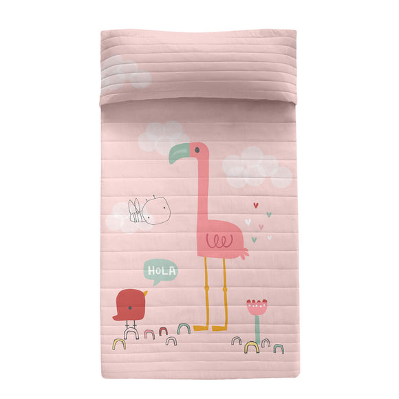 Bedspread (quilt) HappyFriday Moshi Moshi Multicolour 180 x 260 cm Pink flamingo-0