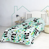 Bedspread (quilt) HappyFriday Moshi Moshi Blue 180 x 260 cm Panda bear-2