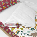 Quilted Zipper Bedding HappyFriday Moshi Moshi Harvestwood Multicolour 105 x 200 cm-3