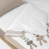 Quilted Zipper Bedding HappyFriday Moshi Moshi Rabbit Family Multicolour 105 x 200 cm-3