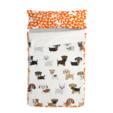 Quilted Zipper Bedding HappyFriday Mr Fox Dogs Multicolour 105 x 200 cm-0