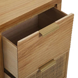 Chest of drawers Versa Wood Rattan Paolownia wood MDF Wood 30 x 60 x 40 cm-4
