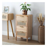 Chest of drawers Versa Brown Rattan Paolownia wood MDF Wood 30 x 77,5 x 40 cm-6