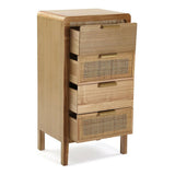 Chest of drawers Versa Brown Rattan Paolownia wood MDF Wood 30 x 77,5 x 40 cm-5
