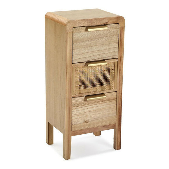Chest of drawers Versa Rattan MDF Wood (24 x 66 x 30 cm)-0