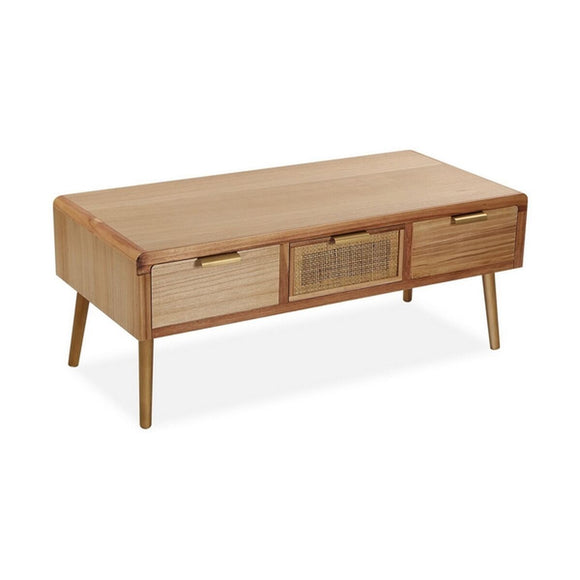 Side table Rattan Paolownia wood (50 x 45 x 110 cm)-0