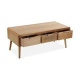 Side table Rattan Paolownia wood (50 x 45 x 110 cm)-4