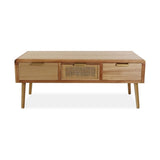 Side table Rattan Paolownia wood (50 x 45 x 110 cm)-3