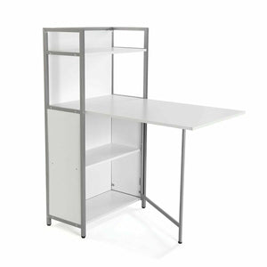 Shelves Versa 10330152 White Folding Table Metal MDF Wood (60 x 30 x 120 cm)-0