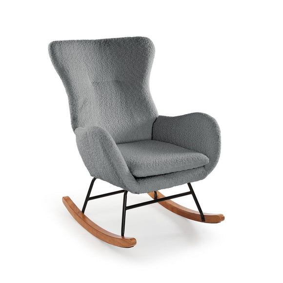 Rocking Chair Versa Kora Grey Wood Metal Rubber wood 86 x 92 x 67 cm-0