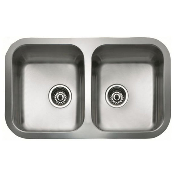 Sink with Two Basins Teka inox bajo encimera-0