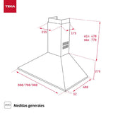 Conventional Hood Teka DBB70 INOX Silver Steel-3