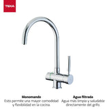 Mixer Tap Teka OS 200 Chrome Stainless steel-5