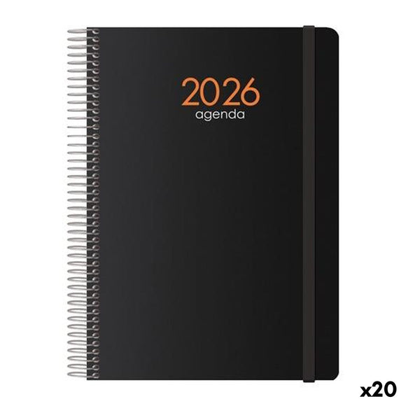 Diary DOHE SYNCRO Black 1/4 15 x 21 cm 2026 (20 Units)-0
