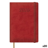Diary DOHE SAMBA Red 1/4 15 x 21 cm 2026 (20 Units)-0