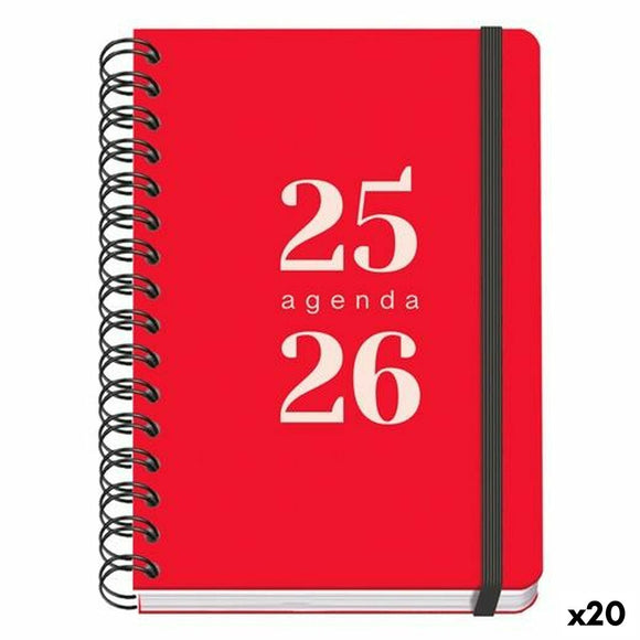 Diary DOHE GRAMMAR Red A5 150 x 210 mm 2025-2026 (20 Units)-0