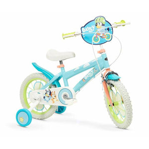 Children's Bike Bluey 14" Blue Green-0