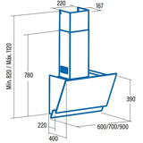 Conventional Hood Cata JUNO 900XGWH White-2