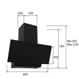 Conventional Hood Cata THALASSA 900GBK 02139406 Black-4