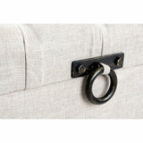Bench DKD Home Decor   Beige Linen MDF Wood (122 x 47 x 43 cm)-1