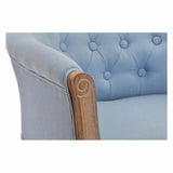 Armchair DKD Home Decor Blue Polyester Wood (58 x 56 x 69 cm)-3